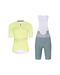 RIVANELLE Kurzarm Radtrikot und Shorts - GLAMOR - Grün/Gelb